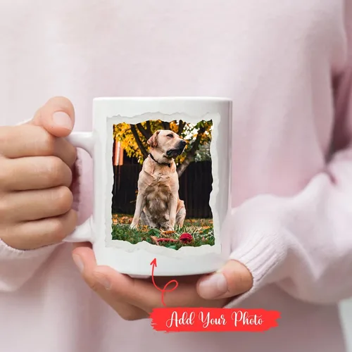 Vista 2 de Personalized Dog Dad Name Mug, Dog Lover Tea Cup Gift, Dog Father's Coffee Mug, Dog Daddy Gifts For Dog Lover, Custom Dog Dad Mug With Photo, Dog