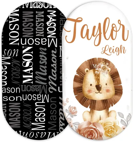 Vista 15 de Juego de 2 sábanas personalizadas para moisés de bebé, ajuste universal para colchón/almohadilla de moisés rectangular, ovalado, de reloj de arena