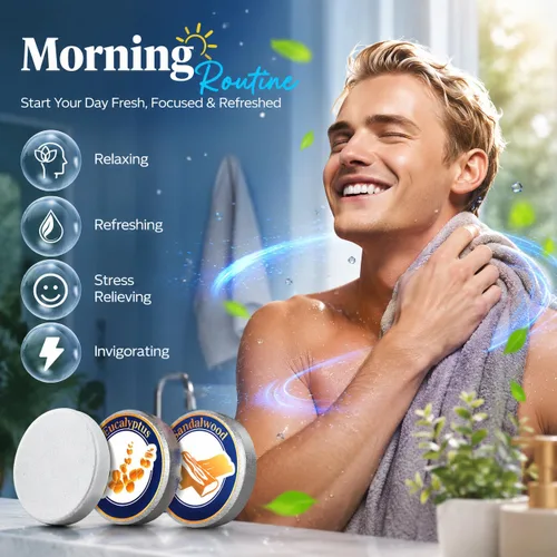 Vista 3 de Vaporizadores de ducha para hombres, bombas de ducha, aromaterapia, relajación, spa, regalos de cumpleaños para hombres, rellenos de canasta
