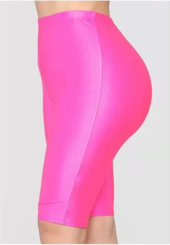 Vista 2 de Lbaatta Pantalones de ciclismo, pantalones de yoga, pantalones cortos deportivos sexy, pantalones cortos de nailon elástico de tela para mujer