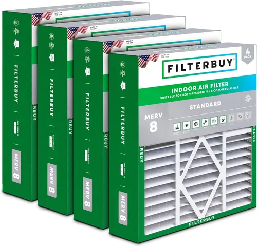 Vista 12 de Filterbuy Filtro de aire MERV 8 Essential Dust & Allergy Defense de 10 x 17 x 2 pulgadas (paquete de 4), filtros exteriores plisados electrostáticos