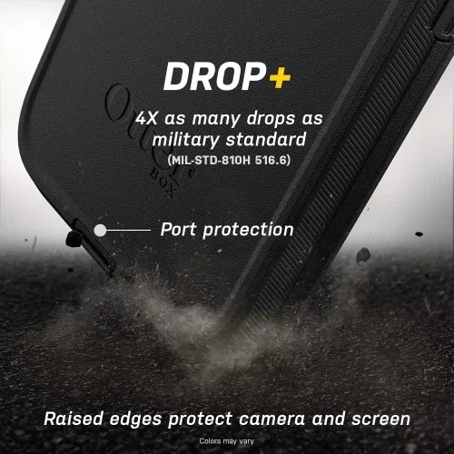 Vista 3 de OtterBox Defender Series - Funda de edición sin pantalla para iPhone 12 y iPhone 12 Pro (solo funda), solo funda, embalaje no minorista, jeans azul