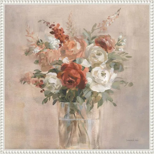 Vista 19 de Amanti Art Lienzo enmarcado para pared, 16 x 16 pulgadas, ramo de rojizo de Danhui Nai, lienzo enmarcado para pared, obras de arte de flores