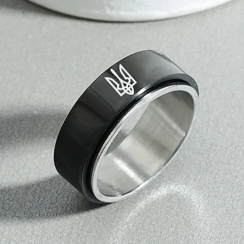 Vista 4 de Supra Diamanto 6 anillos de acero inoxidable para hombres, tótem pulido grabado, anillo de tungsteno tamaño 8-0.394-0.315in, joyería de moda