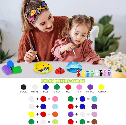 Vista 8 de Nicmore Arte y manualidades de conchas marinas para niños: kits de pintura que brillan en la oscuridad, manualidades para edades de 4 a 6 años, 4 a
