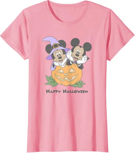 Vista 9 de Disney Mickey and Friends Halloween Pumpkin Mickey & Minnie Camiseta Blanco