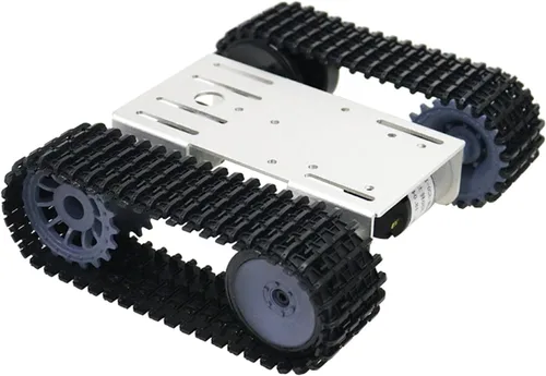 Vista 9 de SmaringWing Kit profesional de plataforma de coche con 2 motores de CC de alto par, modelo eduaccional Caterpillar Robotic Crawler Sciences