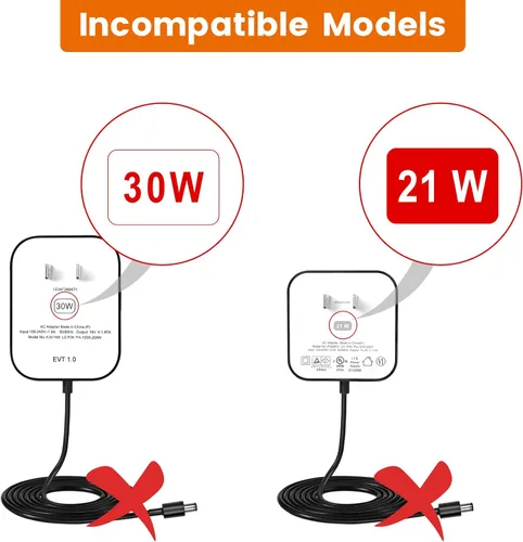 Vista 3 de Adaptador de corriente de repuesto de 15 W para Echo Pop, Dot 5ª generación, Dot 4ª generación, Dot 3ª generación, edición para niños, altavoces