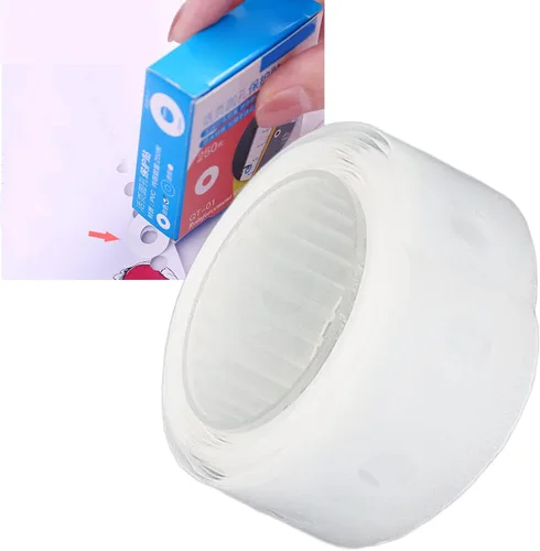 Vista 3 de 250 calcomanías de refuerzo perforadas impermeables de PVC de producción de bricolaje, calcomanías de reparación protectoras, calcomanías