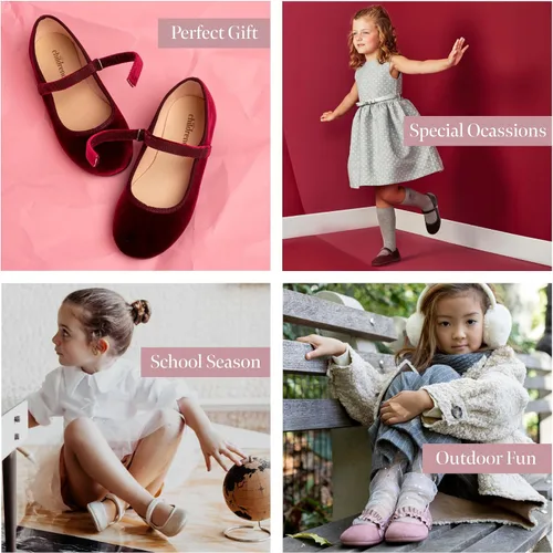 Vista 5 de Childrenchic Zapatos Mary Jane para niñas Zapatos de vestir clásicos y cómodos para niñas pequeñas y niños Zapatos planos perfectos