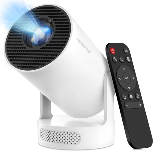 Vista 9 de Aplicaciones integradas: mini proyector con WiFi y Bluetooth, compatible con proyector portátil de 1080P con Android 11, 160 lúmenes ANSI, rotación