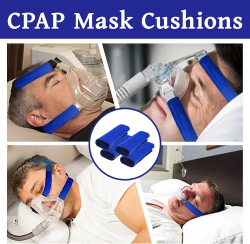Vista 4 de Cubiertas de correa CPAP, 4 fundas universales y reutilizables para correas de máscara CPAP para reducir las marcas rojas y tirones del cabello