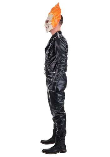 Vista 3 de Disfraz Deluxe para Hombre de Ghost Rider de Marvel Multicolor