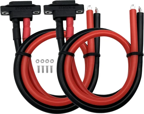 Vista 8 de 2 unidades Amass XT60E-M - Conector de batería macho montable, conector de montaje en panel XT60 con cable de 11.8 in para batería RC Lipo FPV