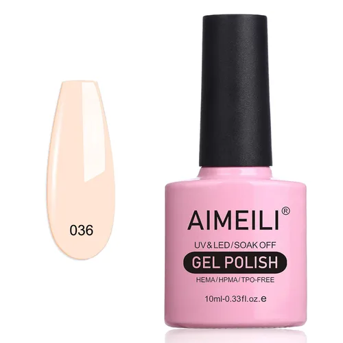 Vista 22 de AIMEILI Soak Off U V LED Esmalte de uñas de gel negro, sin hema, libre de crueldad, arte de uñas vegano, Blackpool (007) 0.3 fl oz