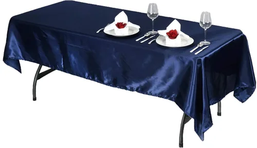 Vista 13 de BalsaCircle Mantel rectangular de satén negro de 60 x 102 pulgadas para bodas, fiestas, recepciones, eventos, cocina, comedor