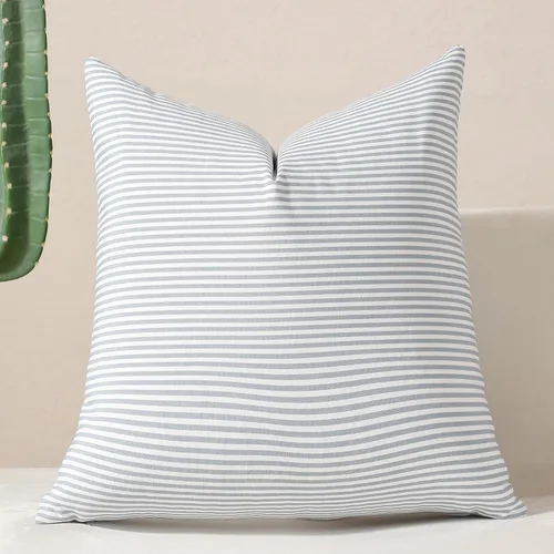 Vista 62 de vctops Fundas de almohada decorativas a cuadros azules de 12 x 20 pulgadas, funda de cojín lumbar de guingán para sofá, dormitorio