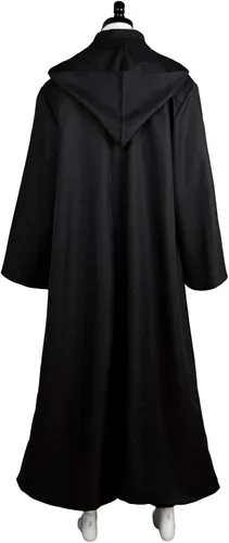 Vista 4 de Tonainy Bata con capucha para hombre, disfraz de caballero para Halloween, cosplay, bata negra