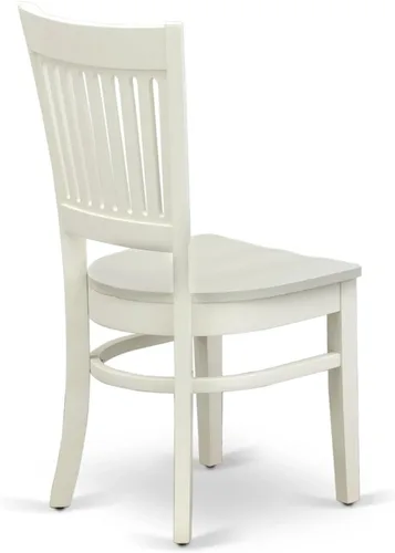 Vista 9 de East West Furniture AMVA5-LWH-W - Juego de mesa y sillas de cocina de 5 piezas, incluye una mesa de comedor redonda con pedestal y 4 sillas