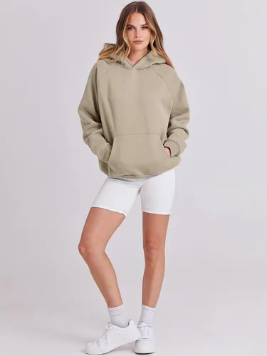 Vista 156 de ANRABESS - Sudaderas con capucha para mujer, sobre talla, de vellón de manga larga, modelo de 2024, para otoño