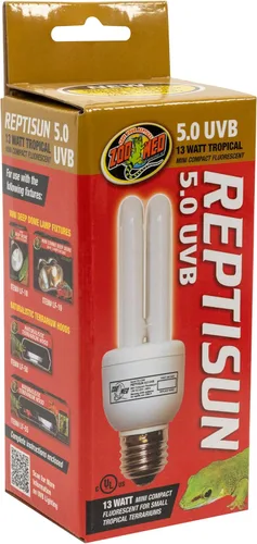Vista 7 de Zoo Med reptisun 5.0 UVB Mini fluorescente compacta (13 vatios), 0