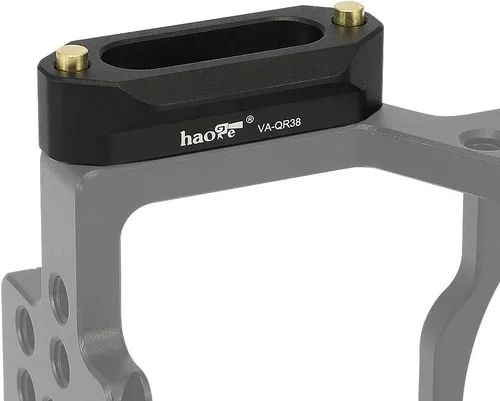 Vista 7 de Haoge VA-QR38 - Placa de riel NATO de liberación rápida con tornillos de 1/4 pulgadas para jaula de cámara, placa de queso, compatible con la OTAN