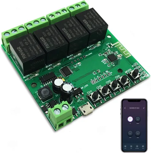Vista 9 de Módulo de conmutación de relé WiFi inteligente de 1 canal USB 5V/AC85V-250V, compatible con control Bluetooth, control remoto de la aplicación