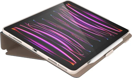 Vista 5 de Speck Funda para iPad Pro 6ª generación de 12.9 pulgadas, protección contra caídas y cámara, soporte delgado de múltiples rangos, soporte para lápiz