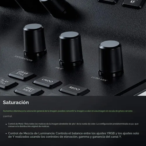Vista 5 de Blackmagic Design DaVinci Resolve Micro Panel Panel de control portátil de bajo perfil