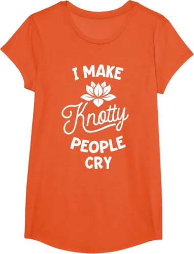 Vista 37 de Camiseta divertida de terapia de masaje I Make Knotty People Cry, Negro, S