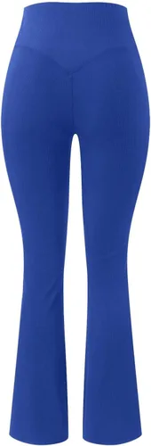 Vista 3 de LAWOR Pantalones de yoga para mujer, cintura alta, elásticos, acampanados, con control de abdomen, pantalones de entrenamiento, pantalones activos