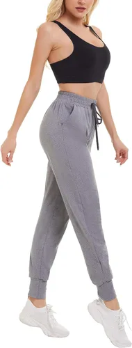 Vista 3 de FULLSOFT Paquete de 3 pantalones deportivos para mujer con bolsillos, leggings atléticos para entrenamiento, yoga, correr