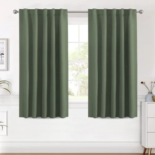 Vista 23 de H.VERSAILTEX Cortinas Opacas con Aislamiento Térmico, Paneles de Tratamiento de Ventanas que Oscurecen la Habitación, Cortinas Opacas para Sala