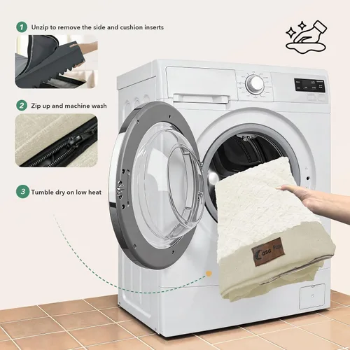 Vista 7 de Camas ortopédicas para perros grandes, cama de espuma viscoelástica impermeable para mascotas grandes con lados 89x56 cm, sofá para perros grandes
