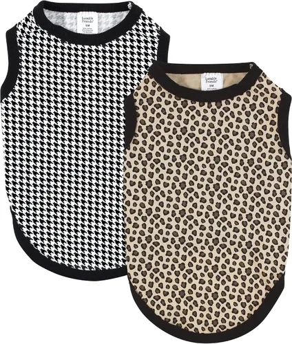 Vista 22 de Luvable Friends Camisetas de algodón para perros y gatos, 2 unidades, camuflaje plátano, talla XS