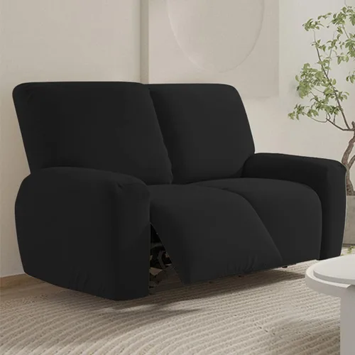 Vista 40 de vctops Fundas para sofá reclinable de 3 cuerpos, elásticas, de punto, suaves, lisas, antideslizantes, para sofá, protector de muebles con parte Café