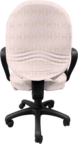 Vista 2 de Ambesonne Funda para silla de oficina, diseño geométrico a cuadros de diamante, triángulos modernos, arte futurista, funda protectora de tela