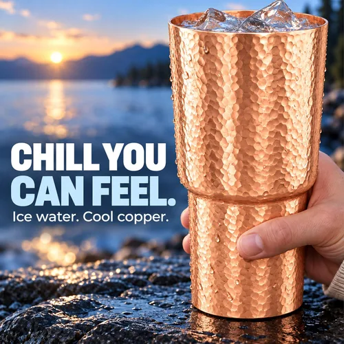 Vista 8 de Vasos de cobre puro de 20 onzas para beber