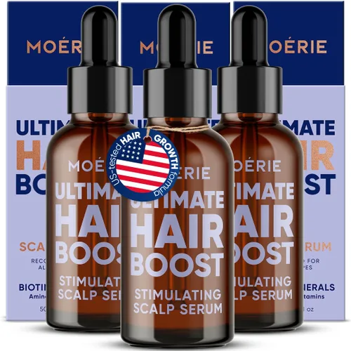 Vista 10 de Moerie Suero para el Crecimiento del Cabello Ultimate para el Crecimiento Natural del Cabello y Engrosamiento - Tratamiento Anti Adelgazamiento