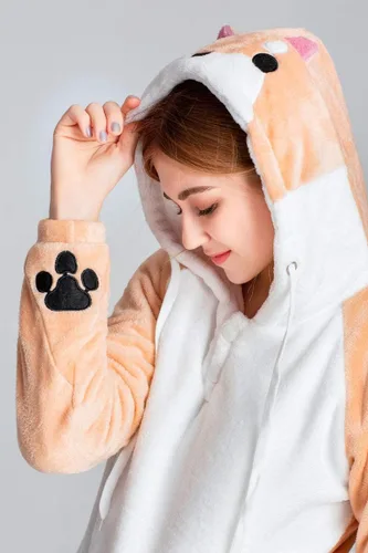Vista 3 de Coriresha - Sudadera con capucha para niños, estilo perro, con orejas de perro en 3D y cola de perro, manga larga