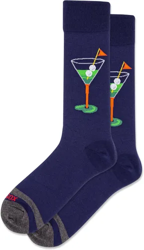 Vista 27 de Hot Sox Calcetines deportivos y atléticos divertidos para hombre, paquete de 1 par, regalos de moda novedosos y divertidos Por encima del par