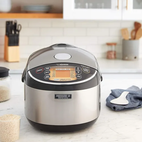 Vista 2 de Zojirushi NP-NWC18 - Arrocera y calentador de arroz de 10 tazas con calentamiento por inducción a presión, negro