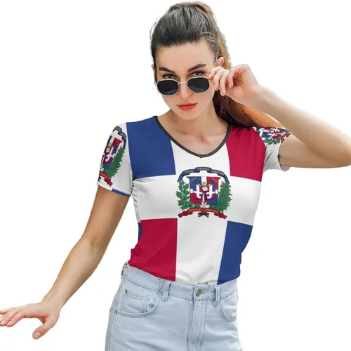 Vista 16 de Vestido largo con bandera dominicana para mujer, top de verano, talla XS, Estilo-4