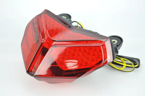 Vista 8 de TOPZONE Compatible con Ducati SUPERBIKE 1198 y 1098 S y 848; luz trasera LED de freno + indicadores de señal de giro integrados (lente transparente)