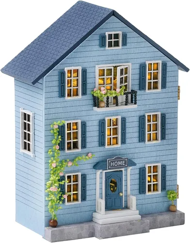 Vista 10 de Kit de casa en miniatura DIY, kit de casa de muñecas de madera CUTEROOM, kit de fabricación de casa en miniatura con muebles, kit de casa de muñecas