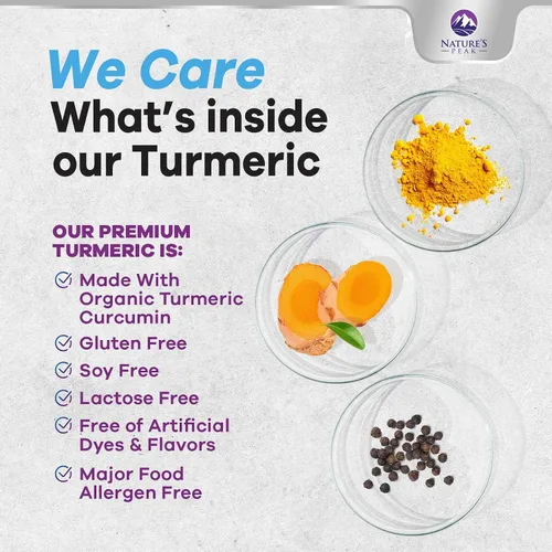 Vista 7 de Suplemento de curcumina de cúrcuma – 1750 mg de cúrcuma orgánica por porción – 95% curcuminoides, jengibre y pimienta negra BioPerine para una mejor