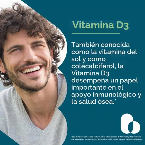 Vista 4 de BESTVITE Vitamina D3 2000 UI (240 cápsulas) - Sin estearatos - Sin OMG