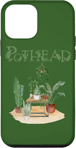 Vista 12 de Carcasa divertida para iPhone 15 Plant Lover Pot Head Green Thumb