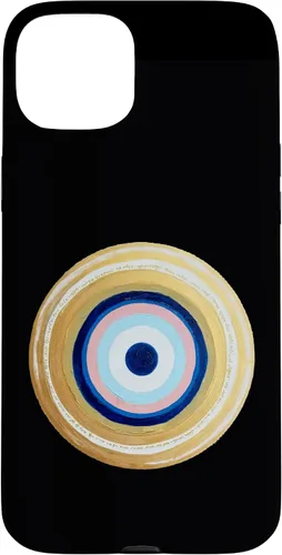 Vista 9 de Carcasa para iPhone 17 con protección contra maldiciones amarillas y negras, color rosa