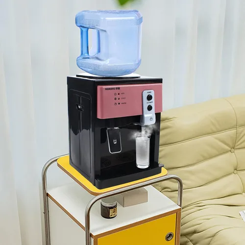 Vista 7 de Dispensador de agua de encimera de carga superior para dispensador de enfriador de agua caliente y fría de 5 galones, pequeña máquina eléctrica